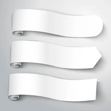 Illustration of blank white note paper Stock Illustration