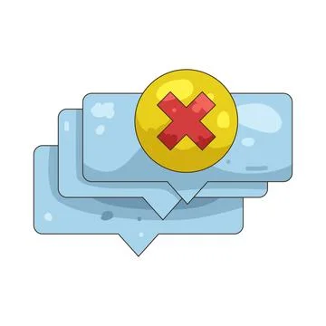 Illustration of Blocked chat Ilustração Stock