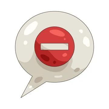 Illustration of Blocked chat Ilustração Stock