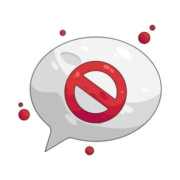 Illustration of Blocked chat Ilustração Stock