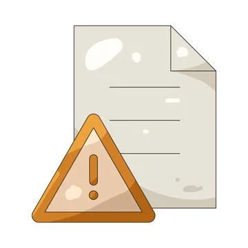 Illustration of Blocked document Stock Illustration