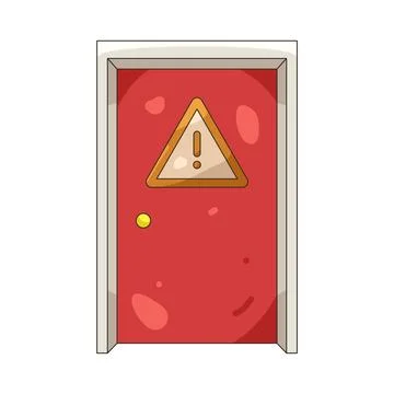 Illustration of Blocked door Stock Illustration