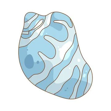 Illustration of blue and white shell Stock Illustration