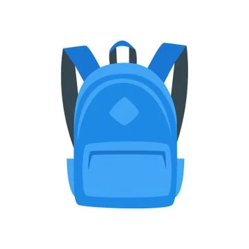 Illustration of blue backpack Stock Illustration