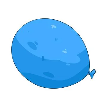 Illustration of blue balloon 스톡 일러스트