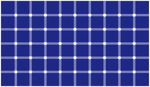 Illustration of a blue checkered background with white dots. Stock Illustration
