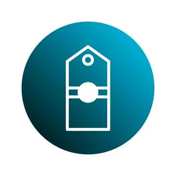Illustration of a blue gradient button featuring a white tag design with ge.. Stockillustratie