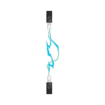 Illustration of Blue lightning Ilustración de archivo