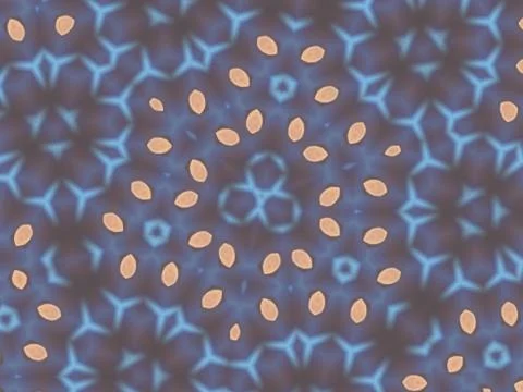 An illustration of blue patterned texture with beige figures for background o Stock Illustration