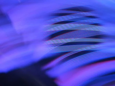 An illustration of blue progressive rhythmic light threads with high-tech con Illustrazione stock