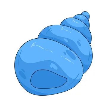 Illustration of blue seashell Stock Illustration