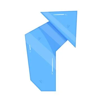 Illustration of blue slight right arrow Stock Illustration