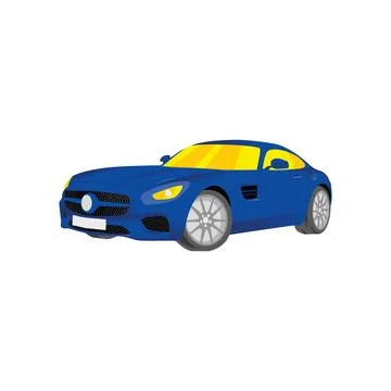 Illustration blue Super car vector Illustrazione stock