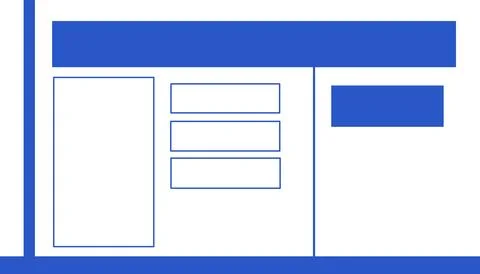 Illustration of blue text box template design. Perfect for power point, pre.. Stock-Illustration