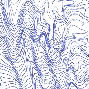(illustration) blue wave line background Stock Illustration
