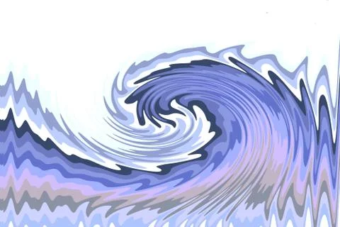 Illustration of a blue wave on a white background Illustrazione stock