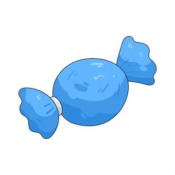 Illustration of Blue wrapped candy Stock Illustration