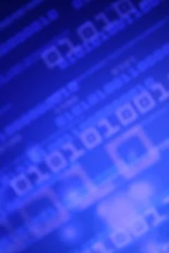 Illustration of blurry cool looking code numbers - copy space Stock Photos