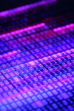 Illustration of blurry cool looking code numbers - copy space Foto stock