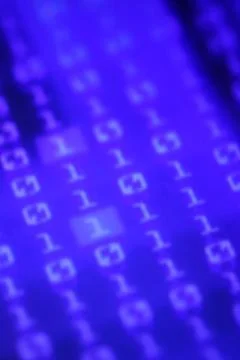 Illustration of blurry cool looking code numbers - copy space Stock Photos