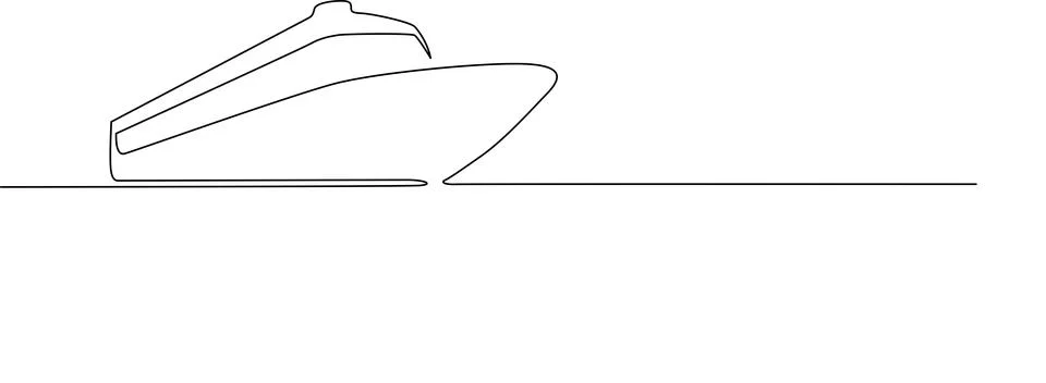 Illustration of a boat in motion Vector Stock Illustration