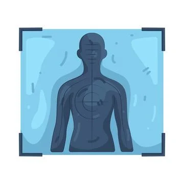Illustration of body scan 库存插图