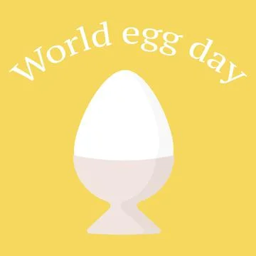 Illustration of a boiled egg on a stand. Stock Illustration