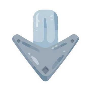 Illustration of bold arrow down Stock Illustration