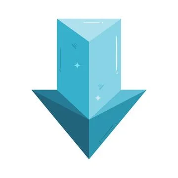 Illustration of bold arrow down Stock Illustration