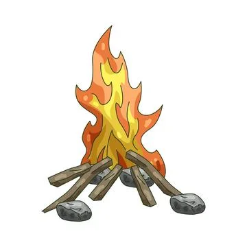 Illustration of bonfire Stock Illustration