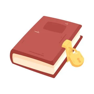 Illustration of book with lock イラスト素材