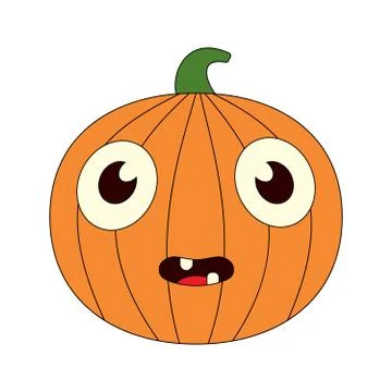 Illustration of a bored pumpkin Stock Illustration