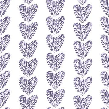 Illustration of a botanical seamless pattern. Flowers, leaves, branches. Folk Stock Illustration