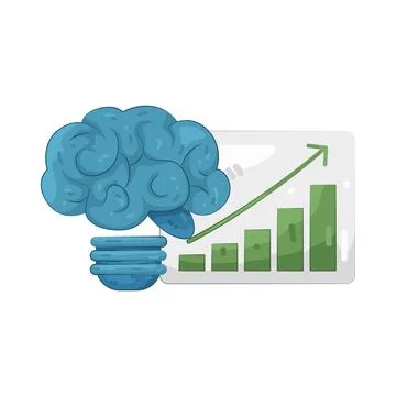 Illustration of Brain Function And Growth Stock Illustration