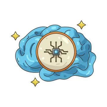 Illustration of brain Stock Illustration