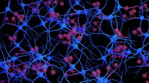 Illustration of brain neurons Stock Illustration