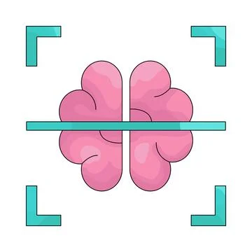 Illustration of brain scan Stock Illustration