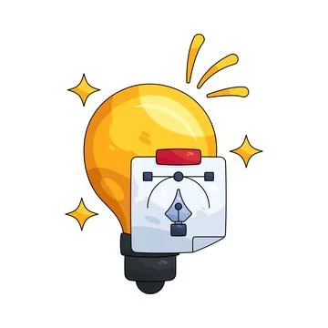 Illustration of Brainstorming Stock Illustration