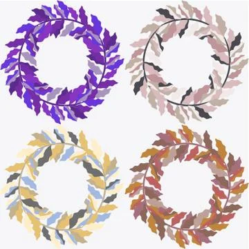 Illustration of branches with frames Illustrazione stock