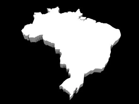 A illustration of the brazil map Stock Illustration