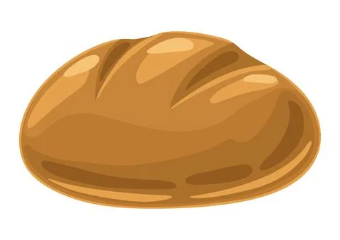 Illustration of bread. Bakery product. Object for food industry. Illustrazione stock