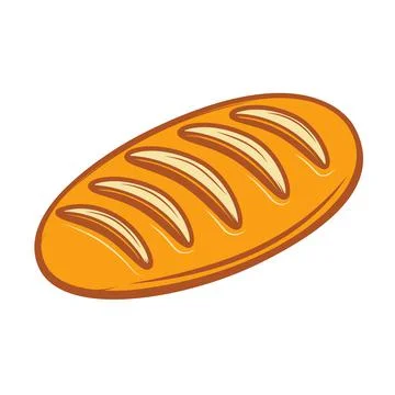 Illustration of  bread in engraving style. Design element for poster, card, b Stock Illustration