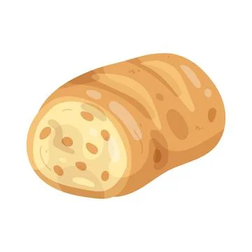 Illustration of bread loaf Illustrazione stock