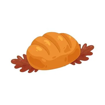 Illustration of bread roll 스톡 일러스트