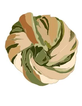 Illustration of bread, sweet bun. Stock Illustration