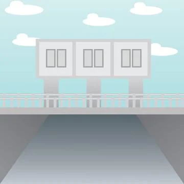 Illustration of the bridge Stock Illustration