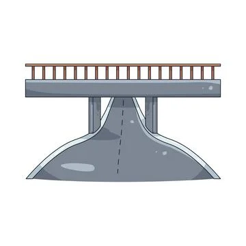 Illustration of bridge overpass Stock Illustration