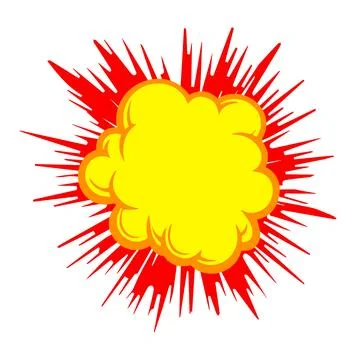Illustration of a bright explosion. Vector. Illustrazione stock