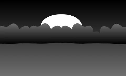 Illustration of a bright moon Ilustração Stock