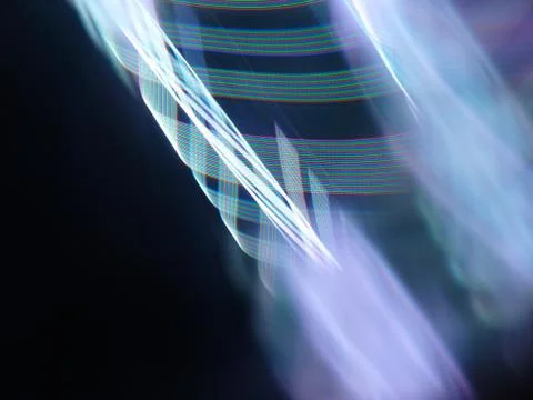 An illustration of bright progressive rhythmic light threads with high-tech c Stock Illustration